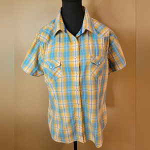 UPCYCLED ROAD WEST Button-down Winnie the Pooh Embroidered Applique Size 1X